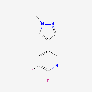 Chemical structure of 2,3-Difluoro-5-(1-methyl-1H-pyrazol-4-yl)pyridine