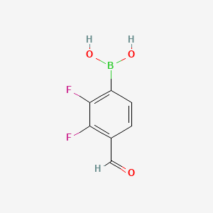 Chemical structure of 2,3-Difluoro-4-forMylphenylboronic acid
