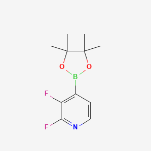 Chemical structure of 2,3-Difluoro-4-(4,4,5,5-tetramethyl-1,3,2-dioxaborolan-2-yl)pyridine