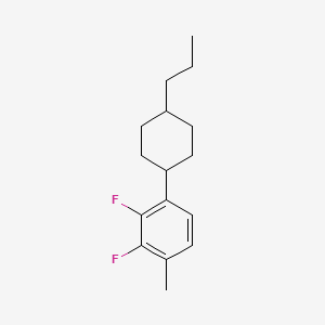 Chemical structure of 2,3-Difluoro-1-methyl-4-(trans-4-propylcyclohexyl)benzene
