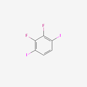 Chemical structure of 2,3-difluoro-1,4-diiodobenzene