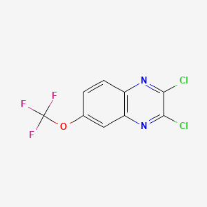 Chemical structure of 2,3-Dichloro-6-(trifluoromethoxy)quinoxaline