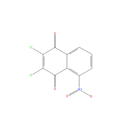 Chemical structure of 2,3-Dichloro-5-nitro-1,4-naphthoquinone