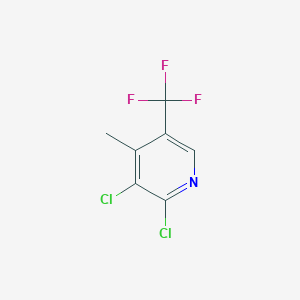 Chemical structure of 2,3-Dichloro-4-methyl-5-(trifluoromethyl)pyridine