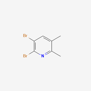 Chemical structure of 2,3-Dibromo-5,6-dimethylpyridine