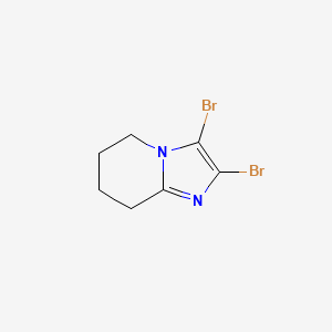 Chemical structure of 2,3-Dibromo-5,6,7,8-tetrahydroimidazo[1,2-a]pyridine