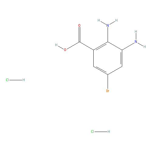 Chemical structure of 2,3-Diamino-5-bromobenzoic acid dihydrochloride