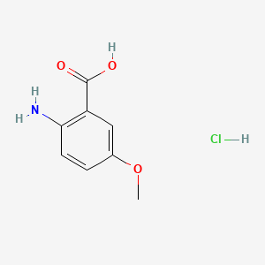 Chemical structure of 2-Amino-5-methoxybenzoic acid hydrochloride