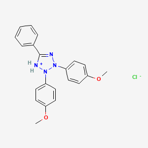 Chemical structure of 2,3-Bis(4-methoxyphenyl)-5-phenyltetrazolium Chloride