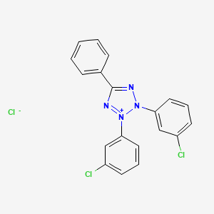 Chemical structure of 2,3-Bis(4-chlorophenyl)-5-phenyltetrazolium Chloride