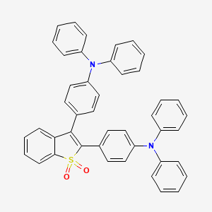 Chemical structure of 2,3-Bis(4-(diphenylamino)phenyl)benzo[b]thiophene 1,1-dioxide