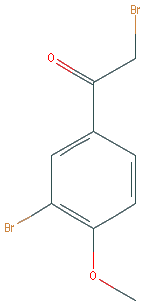 Chemical structure of 2,3’-Dibromo-4’-methoxyacetophenone