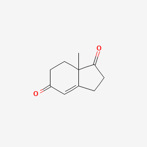 Chemical structure of 2,3,7,7a-Tetrahydro-7a-methyl-1H-indene-1,5(6H)-dione