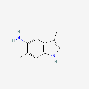 Chemical structure of 2,3,6-Trimethyl-1H-indol-5-amine