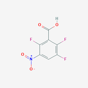 Chemical structure of 2,3,6-trifluoro-5-nitrobenzoic acid