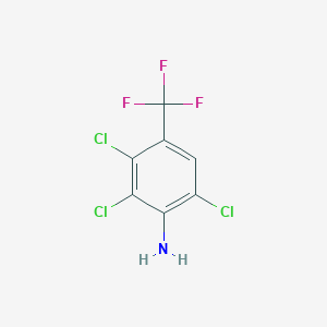 Chemical structure of 2,3,6-Trichloro-4-(trifluoromethyl)aniline