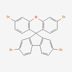 Chemical structure of 2,3',6',7-Tetrabromospiro[fluorene-9,9'-xanthene]