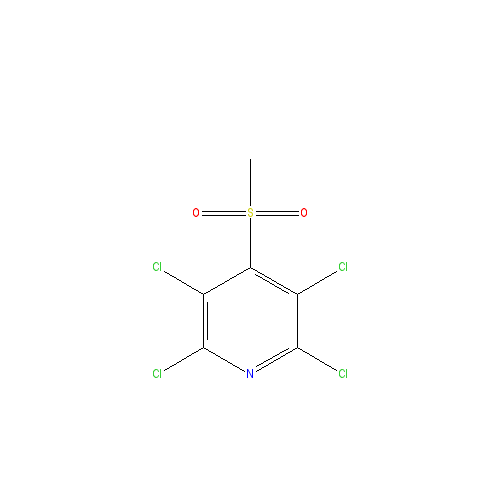 Chemical structure of 2,3,5,6-Tetrachloro-4-(methylsulfonyl)pyridine