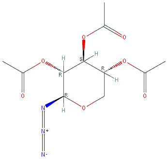 Chemical structure of 2,3,4-TRI-O-ACETYL-BETA-D-XYLOPYRANOSYL AZIDE