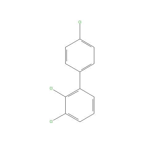 Chemical structure of 2,3,4'-Trichlorobiphenyl