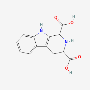 Chemical structure of 2,3,4,9-Tetrahydro-1H-pyrido[3,4-b]indole-1,3-dicarboxylic acid