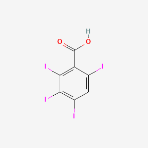 Chemical structure of 2,3,4,6-Tetraiodobenzoic acid