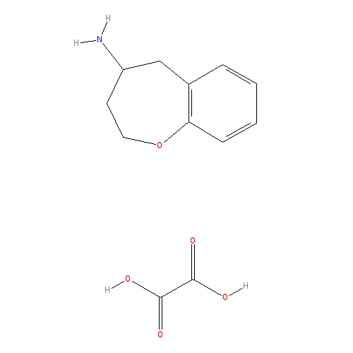 Chemical structure of 2,3,4,5-Tetrahydrobenzo[b]oxepin-4-amine oxalate