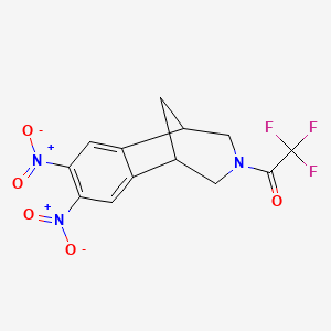 Chemical structure of 2,3,4,5-Tetrahydro-7,8-dinitro-3-(trifluoroacetyl)-1,5-methano-1H-3-benzazepine