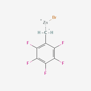 Chemical structure of Pentafluorobenzylzinc bromide