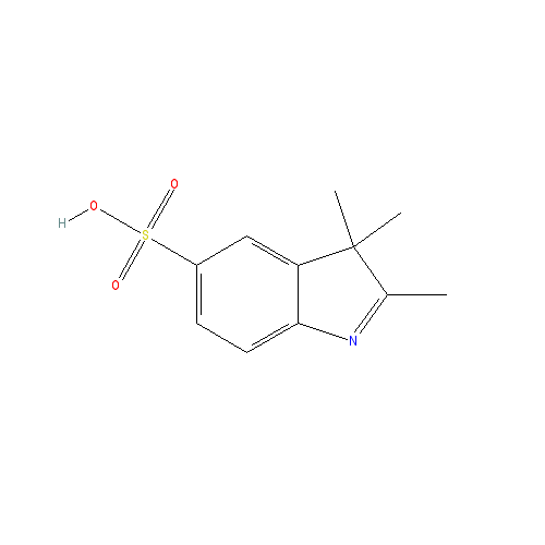 Chemical structure of 2,3,3-Trimethyl-3H-Indole-5-Sulfonic Acid