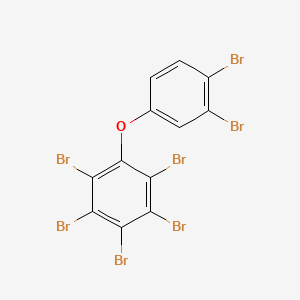 Chemical structure of 2,3,3',4,4',5,6-Heptabromodiphenyl Ether