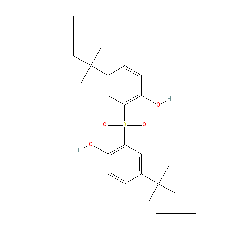 Chemical structure of 2,2'-Sulfonylbis(4-tert-octylphenol)