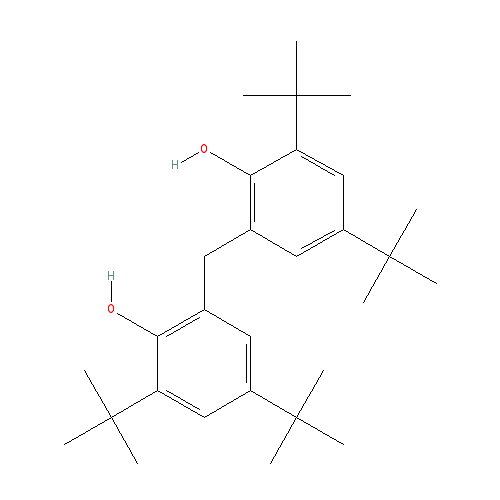 Chemical structure of 2,2'-methylenebis[4,6-di-tert-butylphenol]