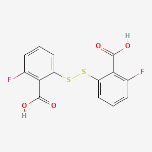Chemical structure of 2,2'-Dithiobis(6-fluorobenzoic Acid)