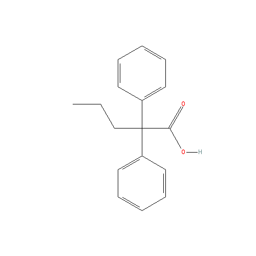 Chemical structure of 2,2-Diphenylpentanoic Acid