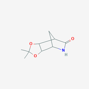 Chemical structure of 2,2-dimethyltetrahydro-4,7-methano[1,3]dioxolo[4,5-c]pyridin-6(3aH)-one