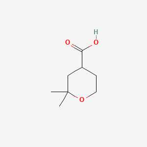 Chemical structure of 2,2-Dimethyltetrahydro-2H-pyran-4-carboxylic acid