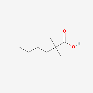 Chemical structure of 2,2-Dimethylhexanoic Acid