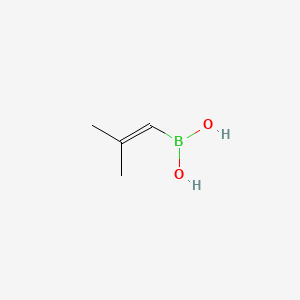 Chemical structure of 2,2-Dimethylethenylboronic Acid