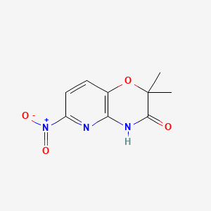 Chemical structure of 2,2-Dimethyl-6-nitro-2H-pyrido[3,2-b][1,4]oxazin-3(4H)-one