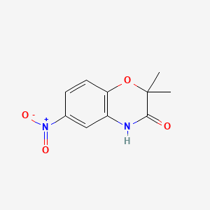 Chemical structure of 2,2-Dimethyl-6-nitro-2H-benzo[b][1,4]oxazin-3(4h)-one