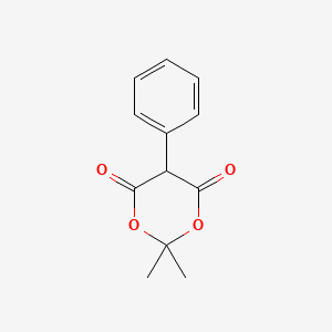 Chemical structure of 2,2-Dimethyl-5-phenyl-1,3-dioxane-4,6-dione