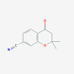 Chemical structure of 2,2-Dimethyl-4-oxochroman-7-carbonitrile