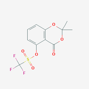 Chemical structure of 2,2-Dimethyl-4-oxobenzo[1,3]dioxin-5-yl triflate