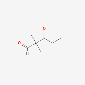 Chemical structure of 2,2-Dimethyl-3-oxopentanal