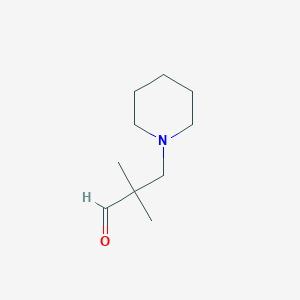 Chemical structure of 2,2-Dimethyl-3-(piperidin-1-yl)propanal