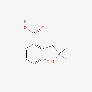 Chemical structure of 2,2-Dimethyl-2,3-dihydrobenzofuran-4-carboxylic acid