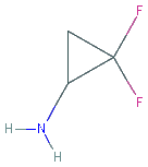 Chemical structure of 2,2-Difluorocyclopropylamine hydrochloride