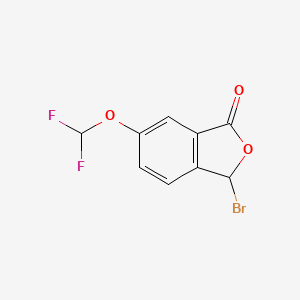 Chemical structure of 2,2-Difluoro-benzo[1,3]dioxole-4-carbonyl bromide