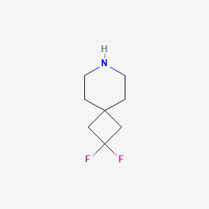 Chemical structure of 2,2-Difluoro-7-aza-spiro[3.5]nonane hydrochloride